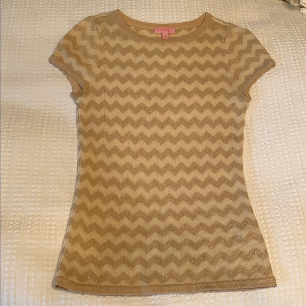 Lily Pulitzer crew neck sweater top, Sz M